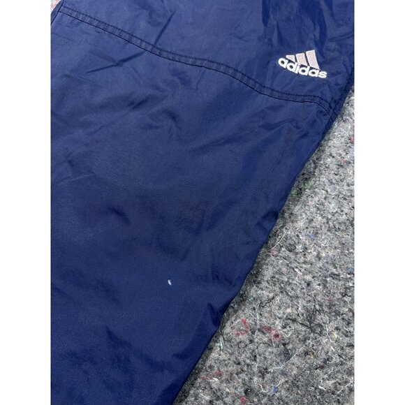 Adidas Y2K Track Pants Windbreaker Material Men’s L Blue Wide Leg Hip Hop - Picture 5 of 8
